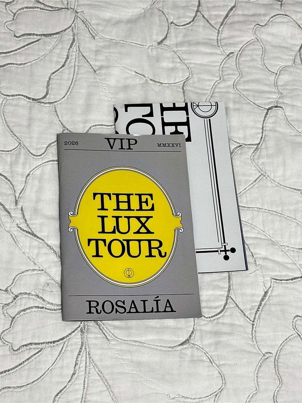 Rosalía The Lux Tour VIP Tour Book and Zine Gray & Yellow program And Poster